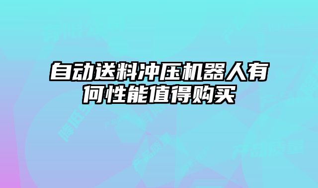 自動送料沖壓機(jī)器人有何性能值得購買